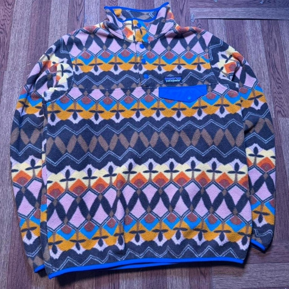 Patagonia Women's Lightweight Synchilla‎ Snap-T Fleece Anthos Sweatshirt Small